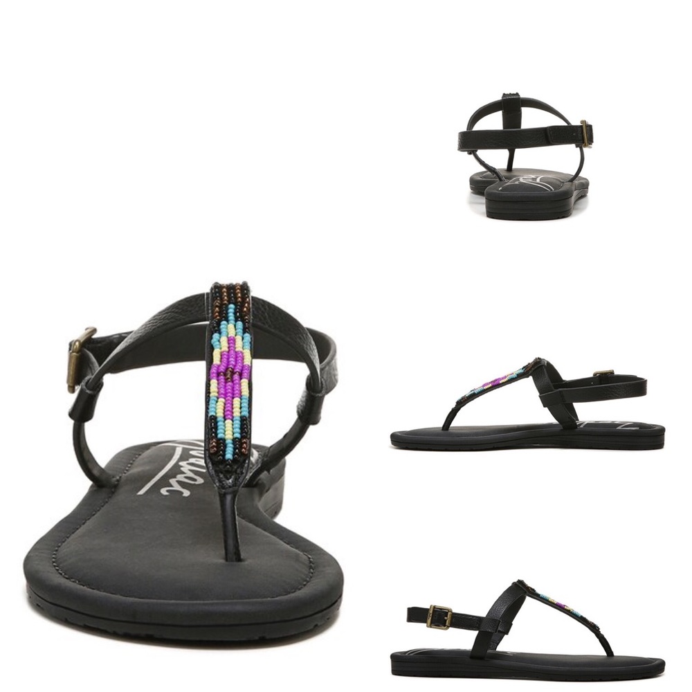 Zodiac Ysola Thong Sandal Artsy Festival Beaded Boho Hippie Gypsy Summer Sz 8.5